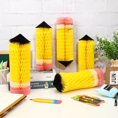 JULMELON 6 Pcs Back to School Hanging Pencil Lanterns for Classroom Decor