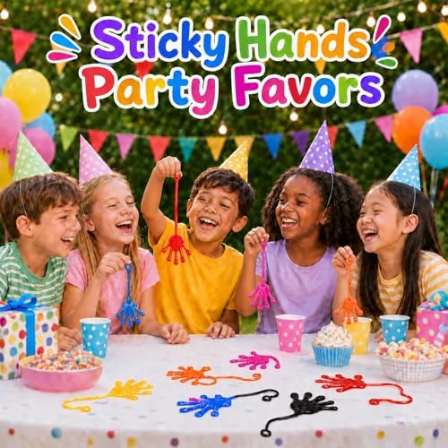 30 Pack Sticky Hands Bulk Party Favors for Kids 4-8 8-12 3-5, Stretchy Sticky Hand Slappy Hands Toys,Goodie Bag Stuffers for Kids Birthday Party,Classroom Prizes Treasure Box Toys Pinata Fillers
