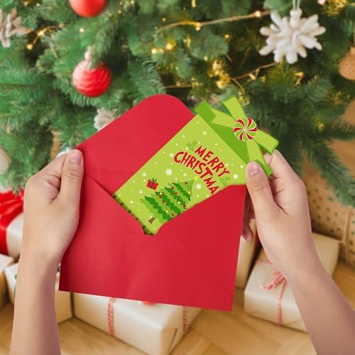 12 Set Christmas Money Gift Card Sleeves, Money Holder Cash Gift Ornaments