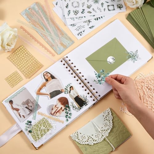 Letters to Bride Scrapbook,10.5 X 8.25 Inch,Eucalyptus,Green
