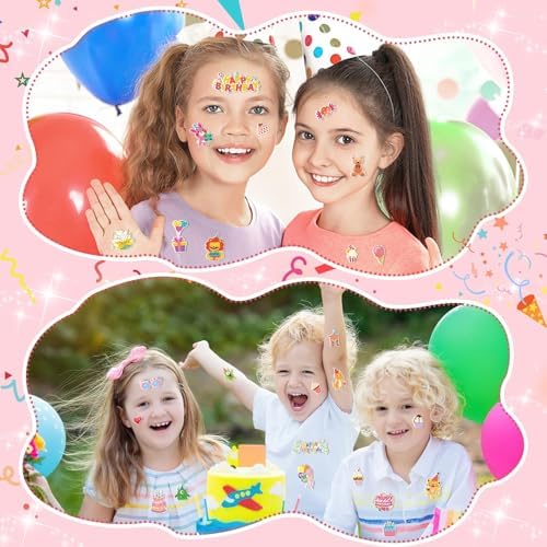 UPINS 12 Sheets Happy Birthday Stickers for Kids 3D Puffy Foam Decals
