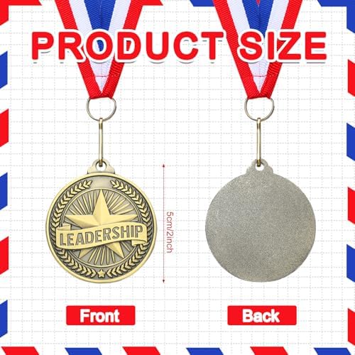 Quelay 30 Pcs Gold Star Awards Medals 2" Ribbons