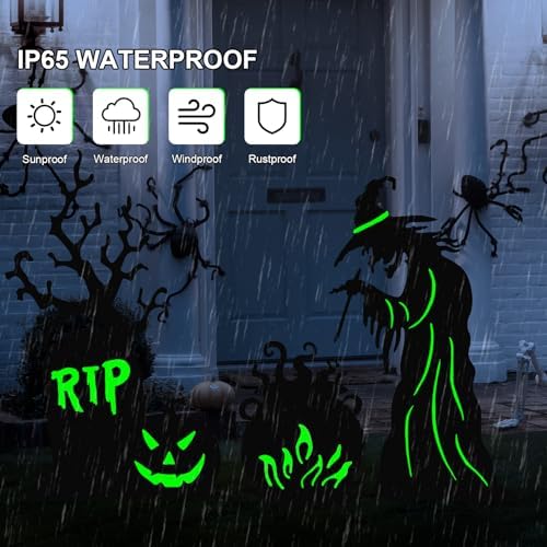 BRIGHTDECK 3 Pcs Halloween Witch Yard Signs Outdoor Decorations, Large