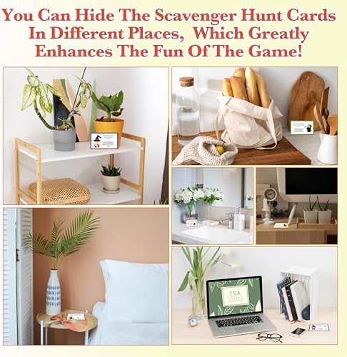 Halloween Scavenger Hunt Clue Cards, Magical Scavenger Hunt Games for Adults, Halloween Fall Pumkin Holiday Birthday Party Supplies Activities Outdoor Indoor(16 Clues Cards with Envelopes), 11