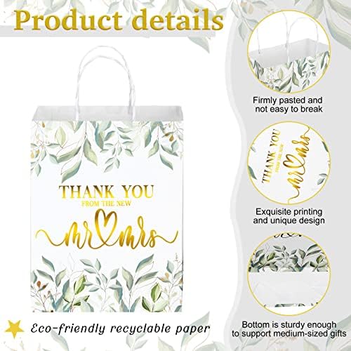 Panelee 24 Pcs Wedding Welcome Bags Thank You Gift Bags for Guests