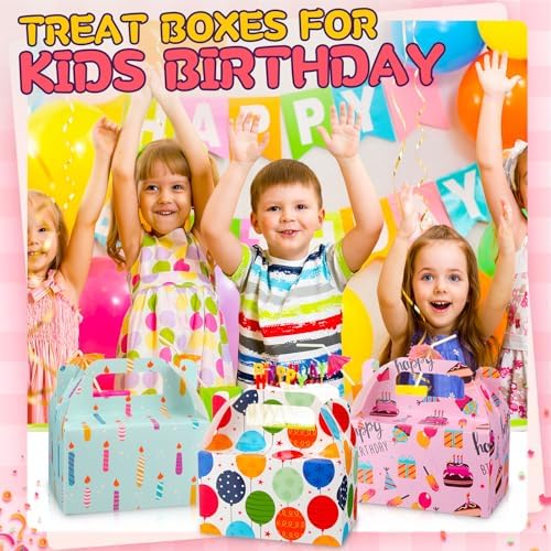 Zhanmai 36 Pack Happy Birthday Party Treat Boxes 6 in Party Favor Gift Box