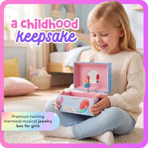 Giggle & Honey® Musical Mermaid Jewelry Box for Girls