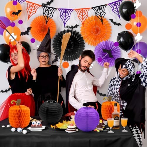Orange Black & Purple Halloween Party Decorations