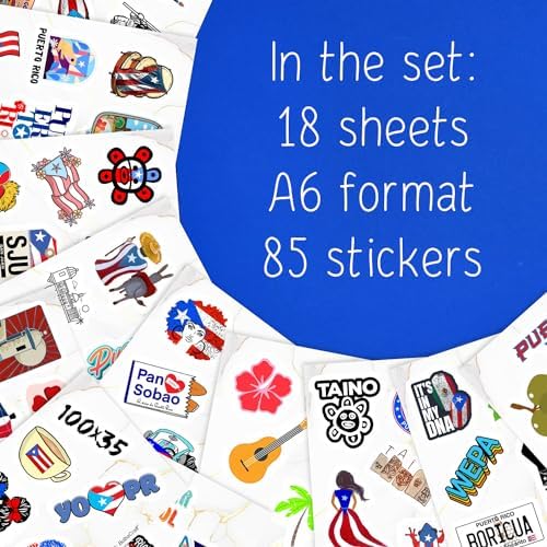 Puerto Rico Stickers, Puerto Rican Stickers for Water Bottles and Laptop, Gifts for Women & Men