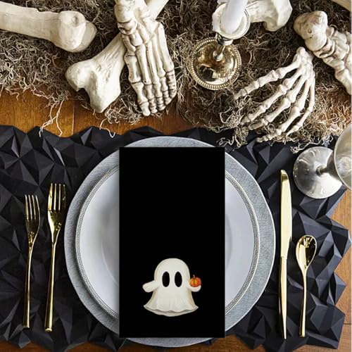 Horaldaily 50Pcs Halloween Paper Napkins, Pumpkin Ghost