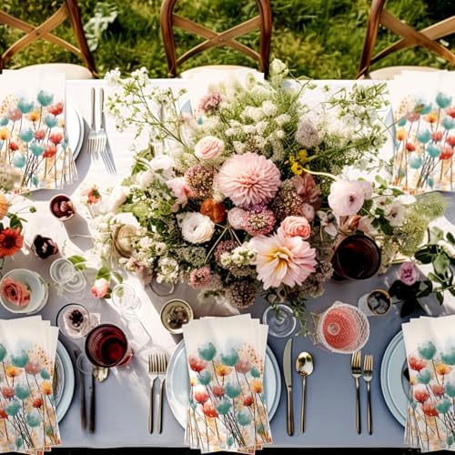 Seajan 200 Pcs Spring Disposable Paper Guest Towels Bathroom Napkins