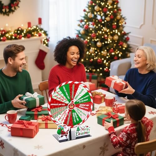 Capoda Christmas Exchange Game 10" Spinner Wheel with Stand, Santa