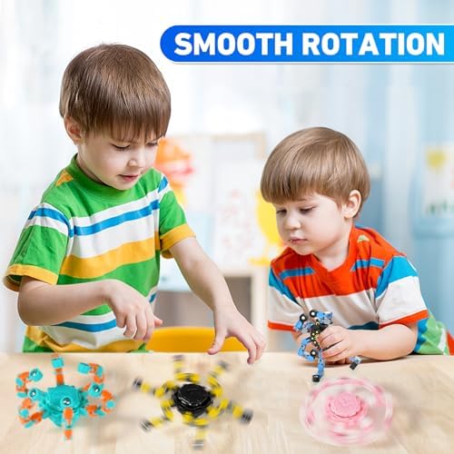 Transformable Fidget Spinners,15PCS Funny Sensory Fidget Toys Adults
