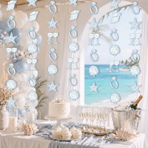 Xinnun 8 Pcs Last Toast on the Coast Bachelorette Decor Party Garlands
