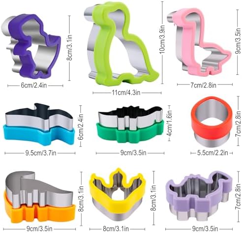 Nifogo Dinosaur Cookie Cutters 9 Pcs