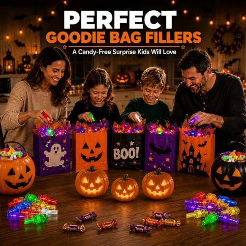 36 PCS Halloween Finger Lights Party Favors for Kids, LED Light-Up Toys