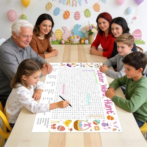 Giant Easter Word Search Game for Family Office Large Group Party Supply