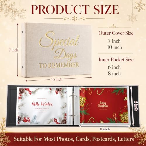 Spiareal Special Days to Remember Beige Card Organizer Set 6x8 in 100 Page