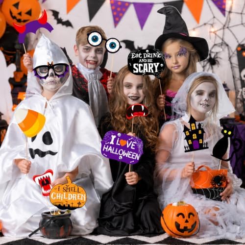 Halloween Photo Props,Spooky Halloween Deocorations Photo Booth Props