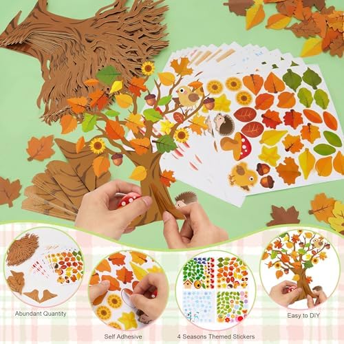 32 Set Seasonal Trees Craft Kits Make Your Own Four Seasons Tree Decoration