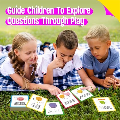70 Conversation Cards, 4 Category Mindful Talk for Students, Authentic & Meaningful Question Cards for Parents, Kids, Classroom Activity & Road Trip - Improve Expression, Communication, Social Skill
