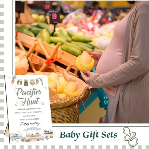Thyle 51 Pcs Locally Grown Pacifier Hunt Baby Shower Games Set for Guest