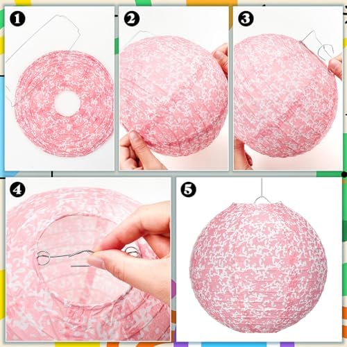 Baquler 12 Pcs Composition Notebook Hanging Lanterns Decorations, 6 Colors