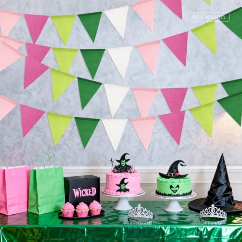 G2PLUS Pre-Strung Triangle Pennant Banner Decorative Flag Garland 60PCS