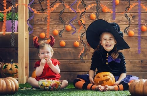 Threetols 3 Rolls 15 Yards Halloween Ribbons, Black Purple Orange Skull Spider Web Shape Craft Trim Embellishment for Gift Wrapping Party Decoration