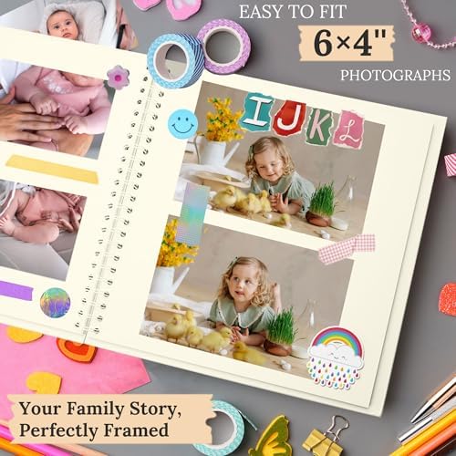 Scrapbook Photo Album 10"x10" 20 Sheets 40 Pages Hardcover Kraft Paper
