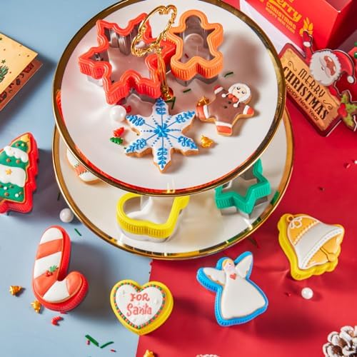 ETERSION Christmas Cookie Cutters, Stainless Steel, 9 Shapes 2-3.5 Inch