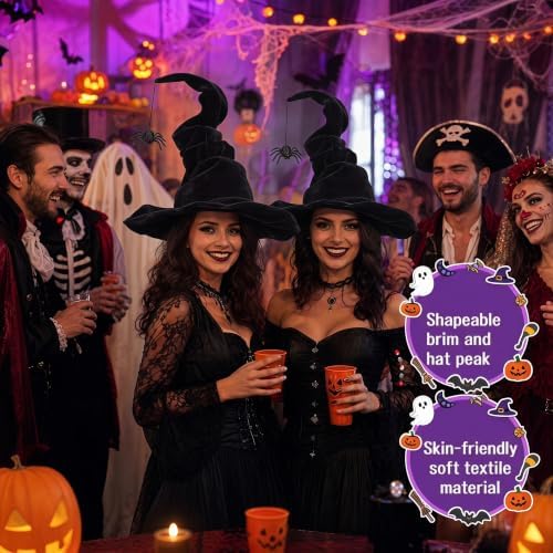 Kendane Halloween Decorations Witch Hat,Cosplay Costume Hat for Party Decor