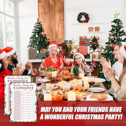 Christmas Friendly Feud Game, Funny Christmas Party Games, Friendly Feud Trivia Quiz for Family, Winter Xmas Holiday Party Supplies for Adults -10