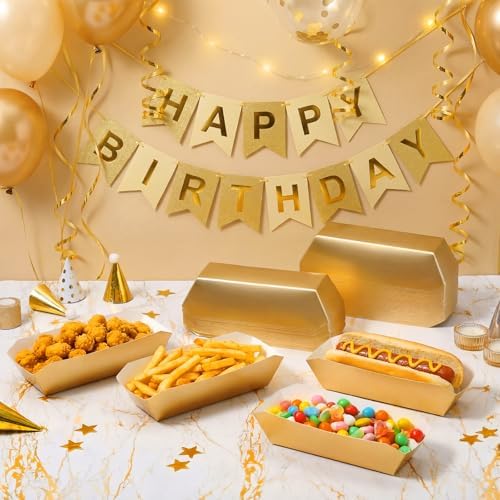 Yeaqee 100 Pcs 7" Paper Hot Dog Trays Disposable Food Nacho Boats