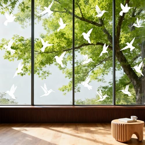 9 Sheets Bird Window Clings to Prevent Strikes, Anti-Collision Glass Decals