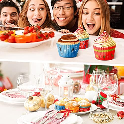 Patelai 600 Pcs Christmas Cupcake Liner Baking Muffin Cup, Funny Style