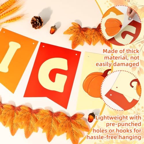 Thanksgiving Party Decorations, Thanksgiving Decorations Indoor Give Thanks Banner Hanging Swirls Centerpieces for Thanksgiving Party Supplies