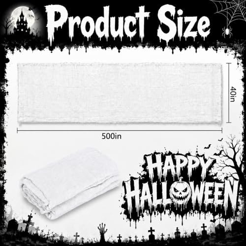 Tlswshsy 500'' x 39''Large Halloween Creepy Cloth, Spooky Gauze Decoration