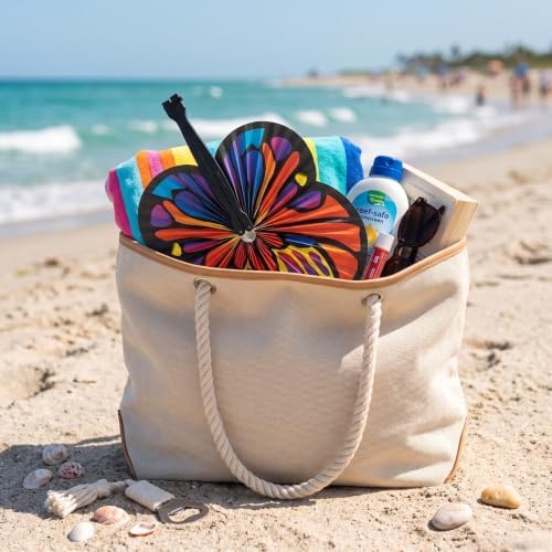 24 Pack Monarch Butterfly Folding Fans, Realistic Butterfly-Shaped Paper Hand Fans for Garden Weddings, Outdoor Parties & Nature Themed Events | Bulk Handheld Favor Fans
