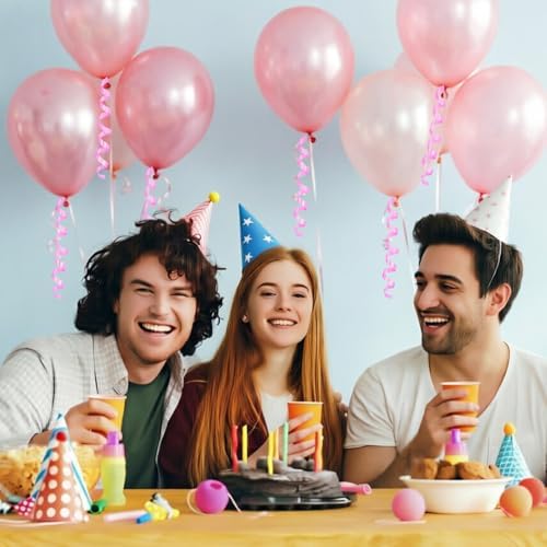 TONIFUL 500 Yards Iridescent Pink Curling Ribbon Balloon String