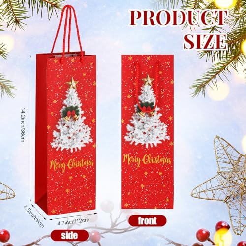 Cholemy 30 Christmas Wine Bottle Gift Bags Christmas Wine Bags, Classic