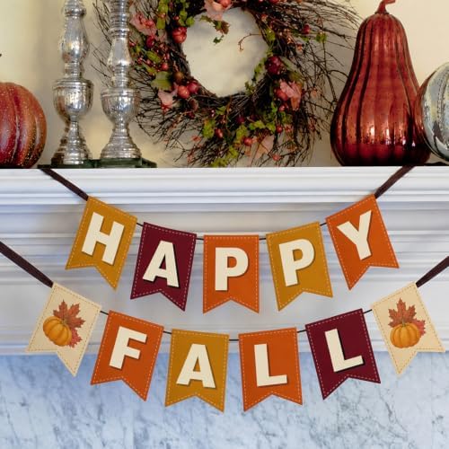 Happy Fall Banner Fall Decorations for Home Indoor Outdoor