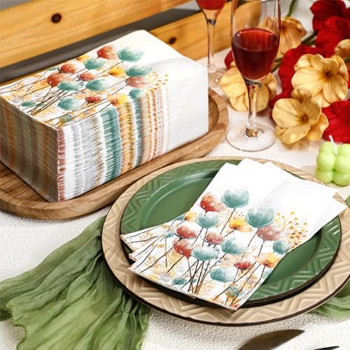 Seajan 200 Pcs Spring Disposable Paper Guest Towels Bathroom Napkins