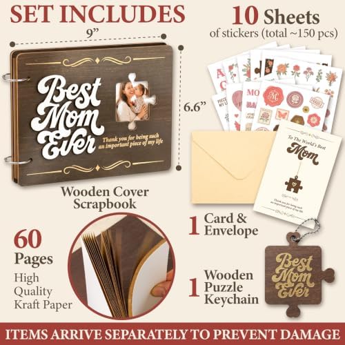 Stofinity Best Mom Ever Scrapbook, Moms Birthday Gift Ideas from Daughter