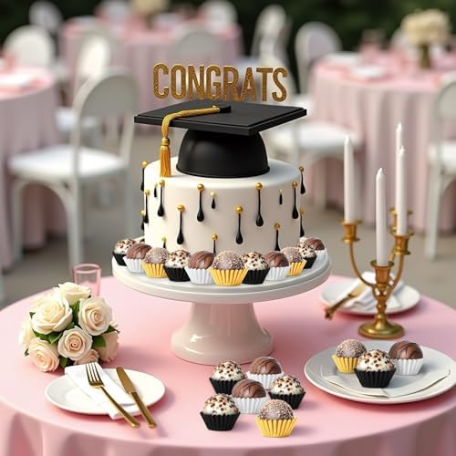 AUGSUN 400pcs Mini Foil Cupcake Liners Golden Silver Black
