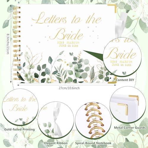 Letters to Bride Scrapbook,10.5 X 8.25 Inch,Eucalyptus,Green