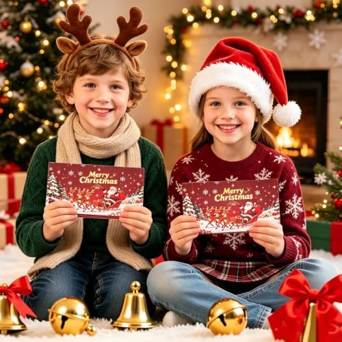2Pcs Christmas Money Holders for Cash,Christmas Money Envelopes for Cash