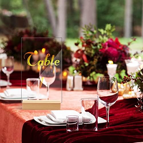 Blosssound 12 Pcs Wood Place Card Holder, Wood Color, 4.61 x 1.1 x 1 Inches