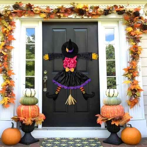 Halloween Decorations Outdoor, Solar Witch, Pink Hair