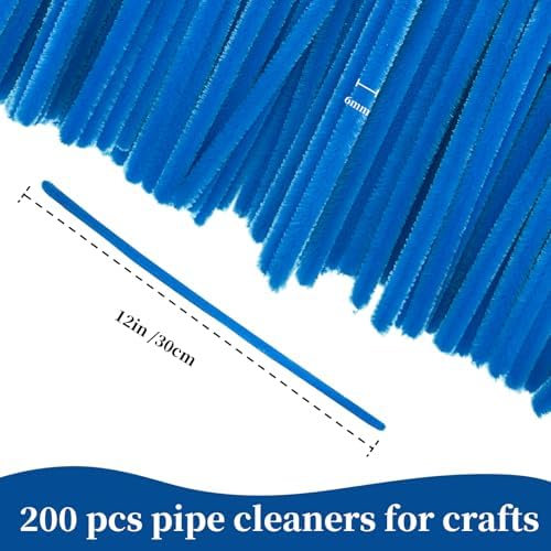 Blue Pipe Cleaners,Pipe Cleaners Craft,Arts and Crafts,Craft Supplies,Art Supplies,School Halloween Party Treat Bags,Girl Toys